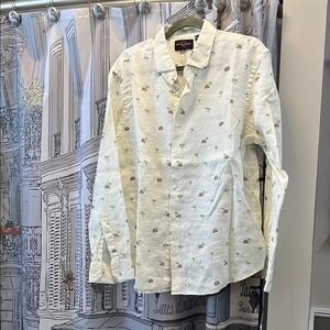 Men's White Patterned Shirt